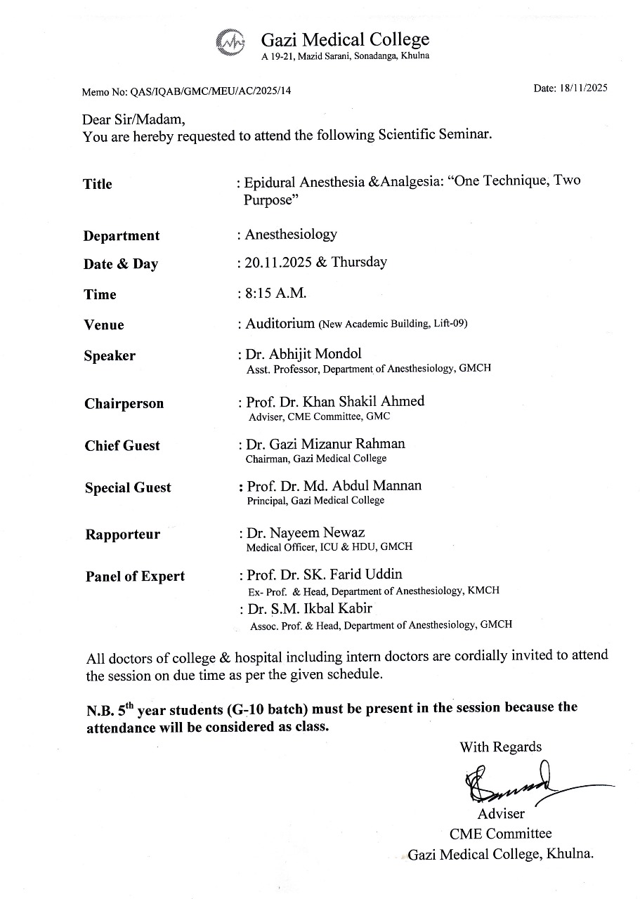 Scientific Seminar