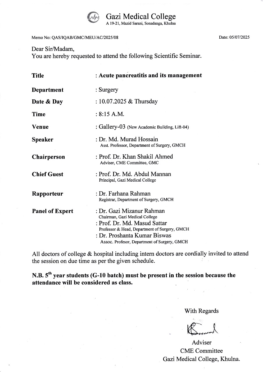 Scientific Seminar